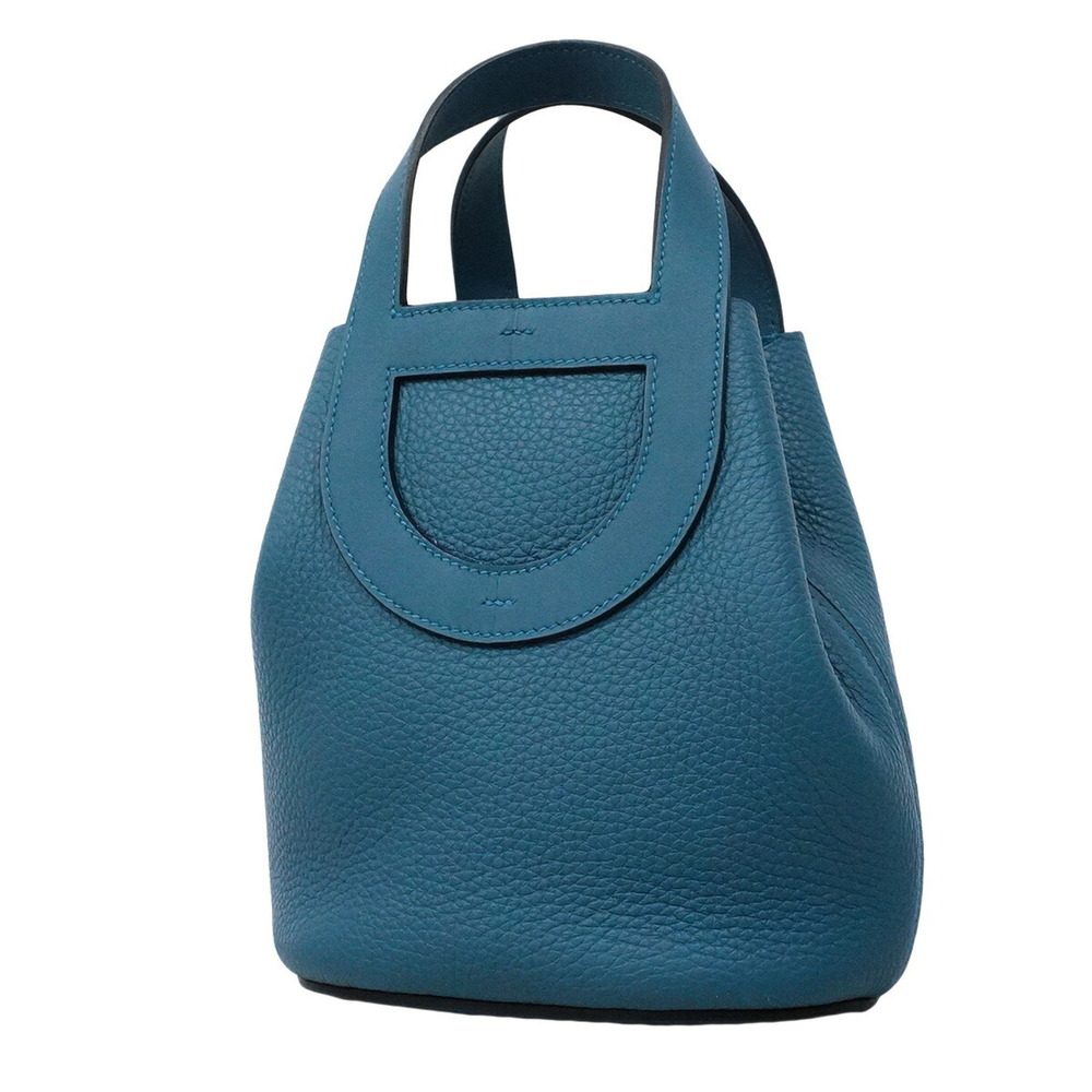 Hermes In the Loop 18 Handbag, Taurillon Clemence Leather, Blue Tie, K Stamp,...
